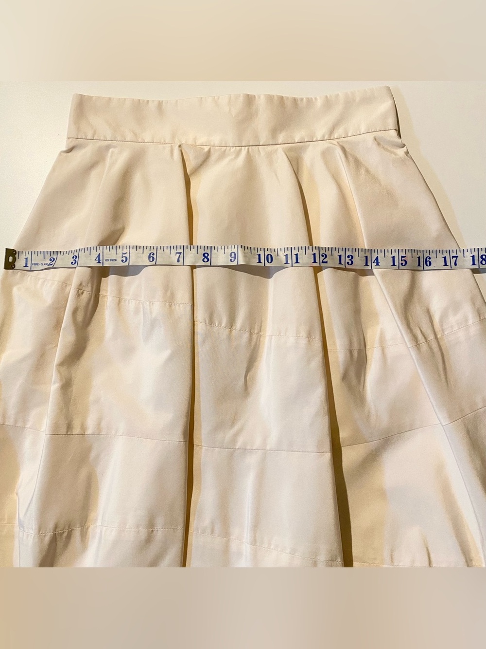 Vintage Yves Saint Laurent YSL 100% Silk Long Skirt Midi Cream White Chiffon XS - Picture 14 of 16